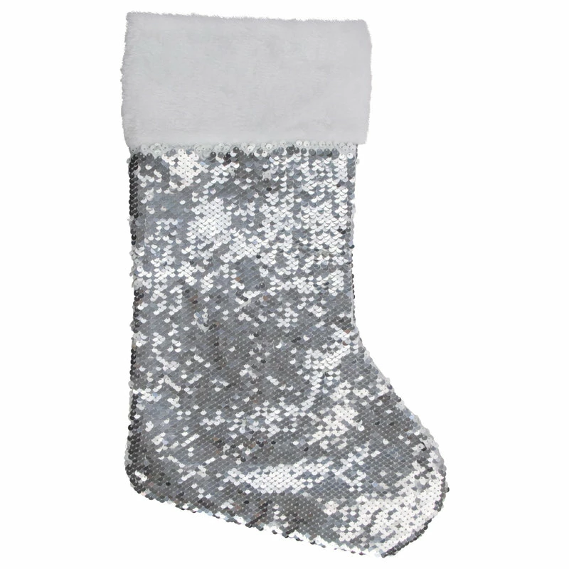 Best Sale โจ Northlight Seasonal 19" White And Silver Sequin ๐ Christmas Stocking With White Faux Fur Cuff โญ 1 Best Sale โจ Northlight Seasonal 19" White And Silver Sequin ๐ Christmas Stocking With White Faux Fur Cuff โญ