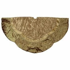 Best Sale 😉 Northlight Seasonal 72" Gold Quilted ❄ Christmas Tree 👗 Skirt With Iridescent Sequins 🎁