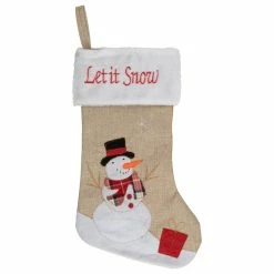 Deals ๐ Northlight Seasonal 19" Beige And Red Burlap "Let It Snow" Snowman ๐
Christmas Stocking ๐