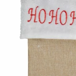 Buy ⭐ Northlight Seasonal 19" Beige And Red Burlap "Ho Ho Ho" Santa Claus ❄ Christmas Stocking 🤩 -christmas decorations Sales 07b1bba200dbdc79 3272 w800 h800 b0 p0