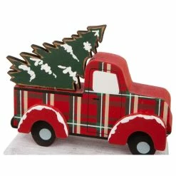 Outlet 🎁 Glitzhome 6.12" Wooden/Metal Red Truck Stocking Holder 😀 -christmas decorations Sales 0d31205b0d28308f 0869 w800 h800 b1 p0