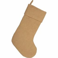 Brand new ⭐ VHC Brand Festive Natural Burlap 11 X 20 Stocking 32255 💯
