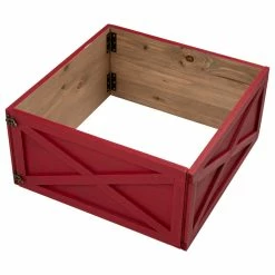 Flash Sale 🛒 Glitzhome 22"L Red Wooden Tree Collar ✔️