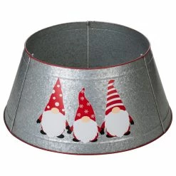 Best Sale ❤️ Glitzhome 26"D 🎄 Christmas Galvanized Metal Gnomes Tree Collar ✔️
