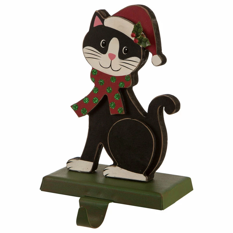 Flash Sale 🧨 Glitzhome 7.50"H Wooden/Metal Cat Stocking Holder ❤️ 2 Flash Sale 🧨 Glitzhome 7.50"H Wooden/Metal Cat Stocking Holder ❤️ - Image 2