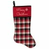 Budget 😀 Northlight Seasonal 20.5" Red Black And White Plaid ❄ Christmas Stocking With Fleece Cuff 😀