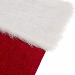 Cheapest 🛒 Glitzhome 20''L Knitted Stocking With Faux Fur Cuff ✨ -christmas decorations Sales 15c196c90a345e19 0853 w800 h800 b0 p0