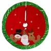 Discount ⭐ Design Imports DII 42" Modern Fabric Santa Snowman Holiday Tree 👗 Skirt In Red/Green 🥰
