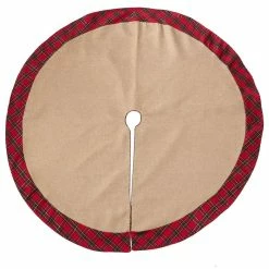 Best reviews of 🤩 Fennco Styles Holiday 🎅 Christmas Chic Tartan Plaid Trim Tree 👗 Skirt 54" Round 🧨