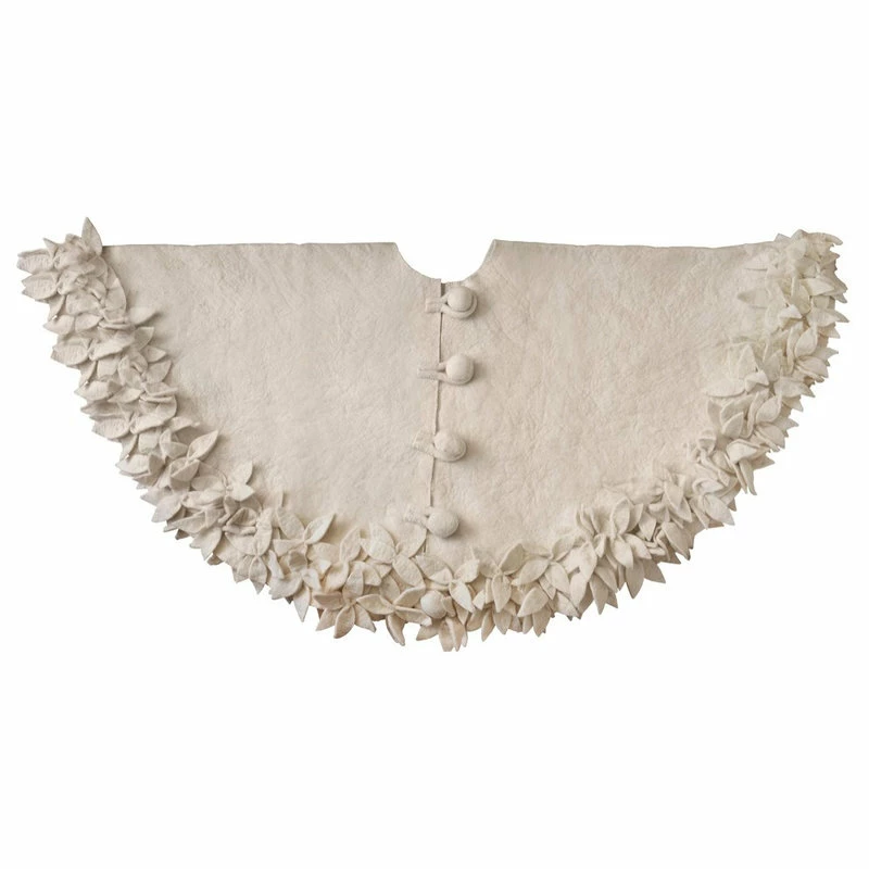 Hot Sale ๐ Arcadia Home Overlapping Flowers ๐ Christmas Tree ๐ Skirt In Rustic Hand Felted Cream Wool ๐ฅฐ 1 Hot Sale ๐ Arcadia Home Overlapping Flowers ๐ Christmas Tree ๐ Skirt In Rustic Hand Felted Cream Wool ๐ฅฐ