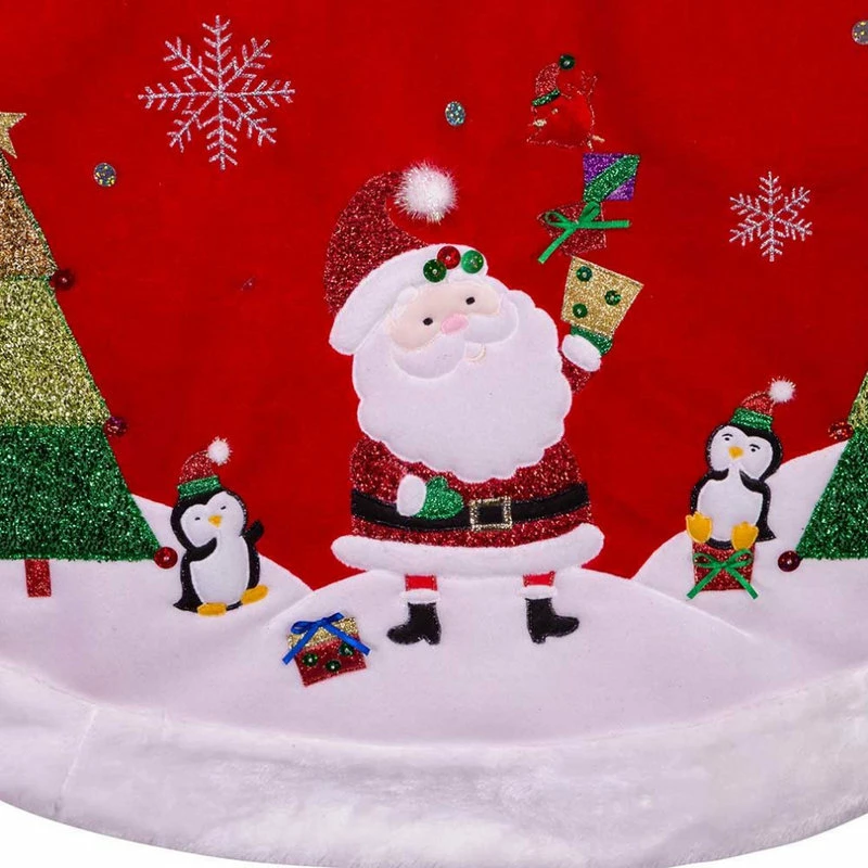 Best deal ๐ฅ Kurt S. Adler, Inc. Kurt Adler 48" Red, Green, And White Santa Applique Treeskirt โจ 4 Best deal ๐ฅ Kurt S. Adler, Inc. Kurt Adler 48" Red, Green, And White Santa Applique Treeskirt โจ - Image 4
