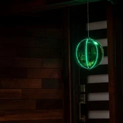 New π Alpine Corporation 13"H Indoor Hanging π Christmas Ball Decoration With Chasing LED Lights, Green π 18 New π Alpine Corporation 13"H Indoor Hanging π Christmas Ball Decoration With Chasing LED Lights, Green π -christmas decorations Sales 20616de003694b08 6477 w800 h800 b0 p0