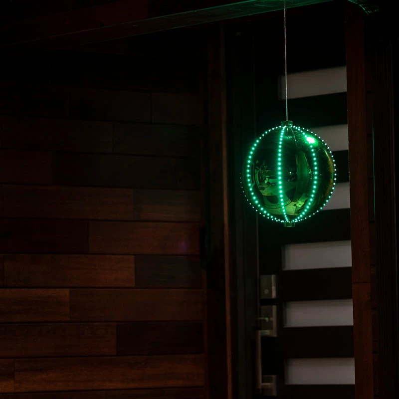 New π Alpine Corporation 13"H Indoor Hanging π Christmas Ball Decoration With Chasing LED Lights, Green π 8 New π Alpine Corporation 13"H Indoor Hanging π Christmas Ball Decoration With Chasing LED Lights, Green π - Image 8