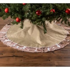 Top 10 👍 Design Imports DII Holiday Tree 👗 Skirt Linen With Champagne Sequin Border 🌟 -christmas decorations Sales 24417f31019d18fd 5883 w800 h800 b0 p0