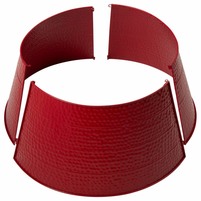 Budget ⌛ Glitzhome 26"D Red 🔨 Hammer-harden Metal Tree Collar 🥰 4 Budget ⌛ Glitzhome 26"D Red 🔨 Hammer-harden Metal Tree Collar 🥰 - Image 4