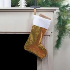 Promo 🎁 Northlight Seasonal 19" Gold And Silver Sequin 🎄 Christmas Stocking With White Faux Fur Cuff 🎉 -christmas decorations Sales 2bb1614200dbdc03 3265 w800 h800 b0 p0