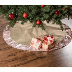Top 10 👍 Design Imports DII Holiday Tree 👗 Skirt Linen With Champagne Sequin Border 🌟 -christmas decorations Sales 2bb1aa88019d18ff 5883 w800 h800 b0 p0