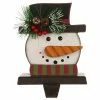 Best Sale 🔥 Glitzhome 6.50" Wooden/Metal Snowman Head Stocking Holder ✔️