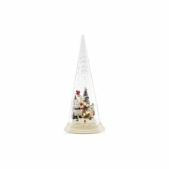Cheapest 👏 Merry And Magic Santa And Friends Lit Glass Cone By Lenox 🛒
