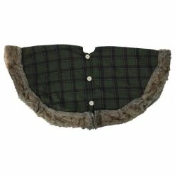 Cheapest ๐ Northlight Seasonal 47" Green Plaid ๐ Christmas Tree ๐ Skirt With Faux Fur Border โญ