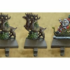 Cheapest 🔔 Lulu Decor Inc. Cast Iron Santa Clause, 3 Reindeer Stocking Holders, 4-Piece Set 🤩 -christmas decorations Sales 34f1c1cc0be42040 4137 w800 h800 b0 p0