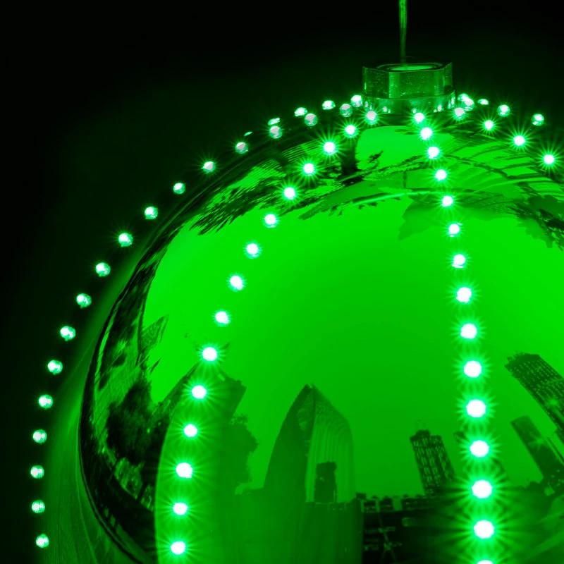 New π Alpine Corporation 13"H Indoor Hanging π Christmas Ball Decoration With Chasing LED Lights, Green π 10 New π Alpine Corporation 13"H Indoor Hanging π Christmas Ball Decoration With Chasing LED Lights, Green π - Image 10