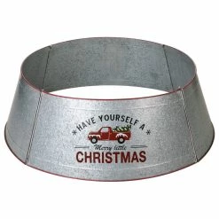 Best deal 🥰 Glitzhome 40.5"D 🎄 Christmas Galvanized Metal Truck Tree Collar ❤️
