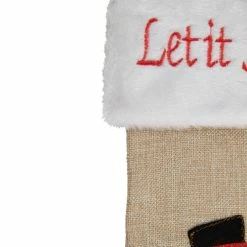 Deals 🎁 Northlight Seasonal 19" Beige And Red Burlap "Let It Snow" Snowman 🎅 Christmas Stocking 🔔 -christmas decorations Sales 3831940d00dbdb03 3273 w800 h800 b0 p0