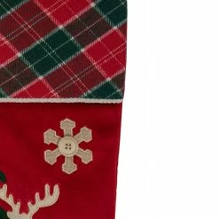 Buy 😀 Northlight Seasonal 20.5" Red And Green Plaid 🎄 Christmas Stocking With A Pine Tree And Moose 💯 -christmas decorations Sales 39a1bc0700dbdfe9 3262 w800 h800 b0 p0