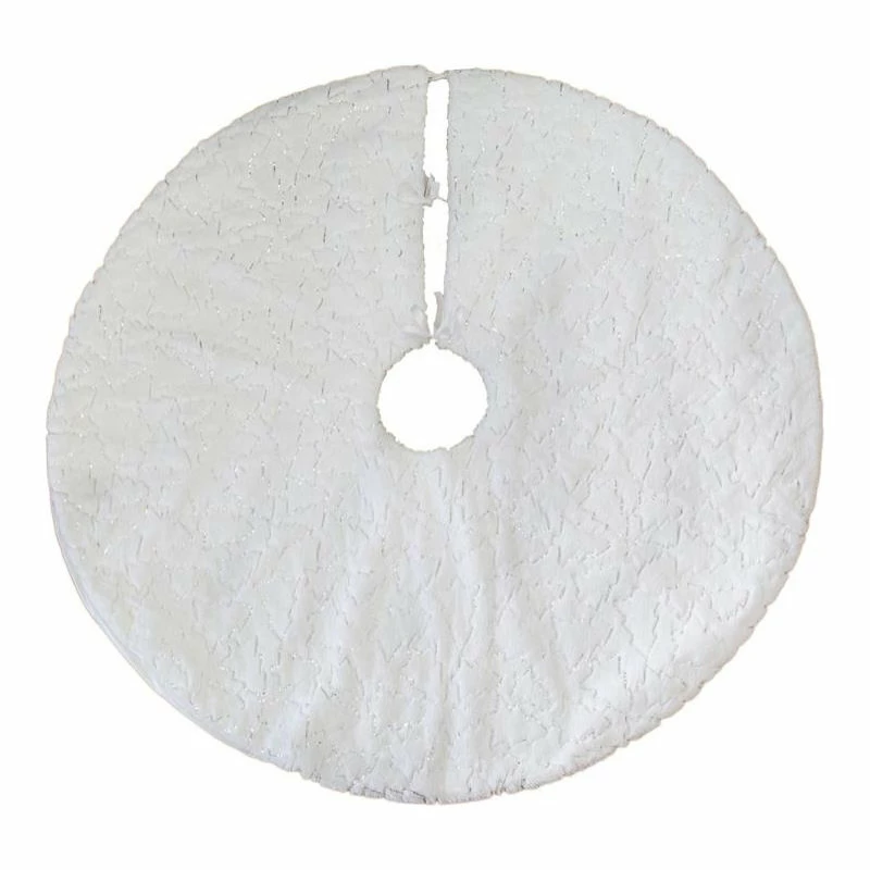 Outlet ๐ Homey Cozy 56-inch Embroidered Velvet And Faux Fur ๐ Christmas Tree ๐ Skirt In White ๐ 1 Outlet ๐ Homey Cozy 56-inch Embroidered Velvet And Faux Fur ๐ Christmas Tree ๐ Skirt In White ๐