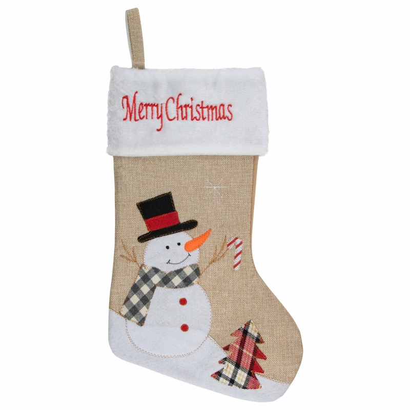 Cheapest π― Northlight Seasonal 19" Beige And Red Burlap "Merry π Christmas" Snowman π Christmas Stocking 𧨠1 Cheapest π― Northlight Seasonal 19" Beige And Red Burlap "Merry π Christmas" Snowman π Christmas Stocking π§¨