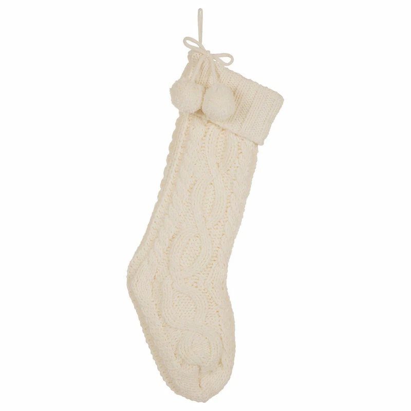 Cheap ๐ฏ Glitzhome 24"L White ๐ Christmas Stocking With Pom Pom Ball ๐ฏ 1 Cheap ๐ฏ Glitzhome 24"L White ๐ Christmas Stocking With Pom Pom Ball ๐ฏ