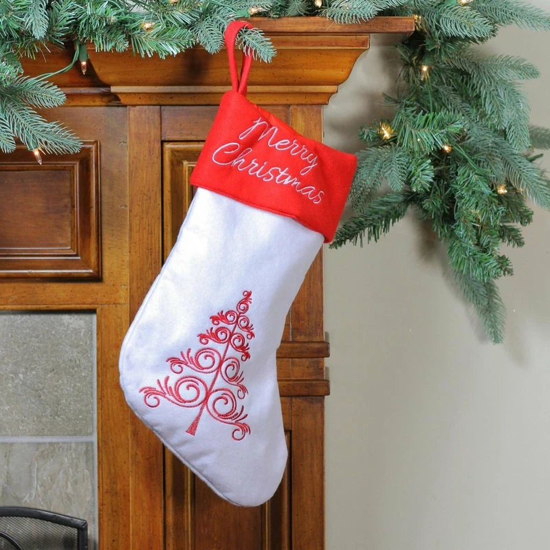 Flash Sale ๐ Northlight Seasonal 15.5" White And Red Merry โ Christmas Tree Stocking ๐ฅฐ 2 Flash Sale ๐ Northlight Seasonal 15.5" White And Red Merry โ Christmas Tree Stocking ๐ฅฐ - Image 2