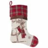 Best Sale ✔️ Fennco Styles Classic Holiday Decor 🎁 Christmas Stocking Holder, 16"x20", Natural Reindeer 😀