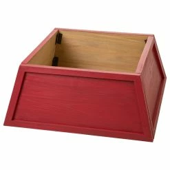 Flash Sale 👍 Glitzhome Red Trapezoid "Believe In The Magic" ❄ Christmas Tree Collar, 32"x32" 🔔 -christmas decorations Sales 4be1126f02b44b39 5815 w800 h800 b1 p0