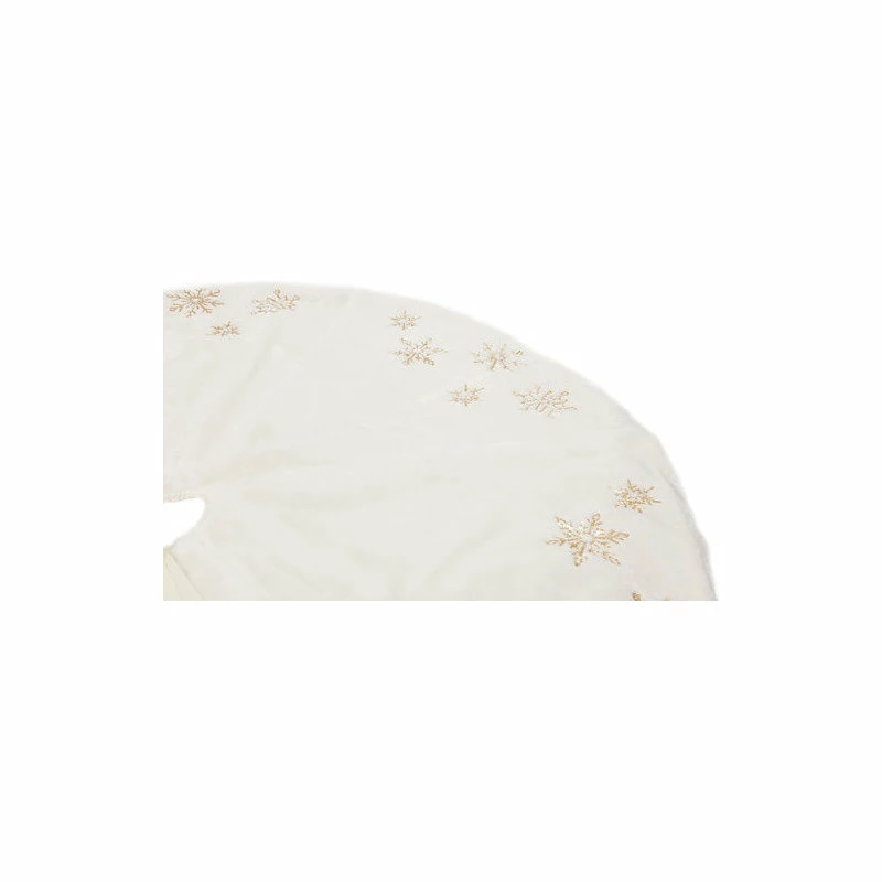 Wholesale ๐ Manor Luxe Snowflake Sequin Soft Plush Furry ๐ Christmas Treeskirt 56'' Round, White ๐ 2 Wholesale ๐ Manor Luxe Snowflake Sequin Soft Plush Furry ๐ Christmas Treeskirt 56'' Round, White ๐ - Image 2