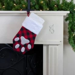 Cheapest 😉 Northlight Seasonal 15.5" Red And Black Buffalo Plaid Pet Embroidered ❄ Christmas Stocking 🔔 -christmas decorations Sales 50d1cf680e330849 9834 w800 h800 b0 p0