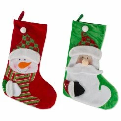 Outlet ๐ Design Imports Santa And Snowman Stocking, Set Of 2 ๐