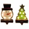 Buy 😍 Glitzhome Marquee LED Snowman Head & Tree Stocking Holder, 2-Piece Set 👍