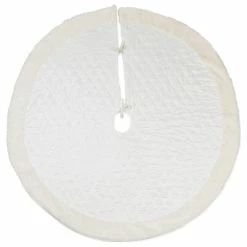 Promo 😉 Design Imports DII Cream Diamond Quilted Holiday Tree 👗 Skirt ✔️