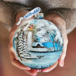 Wholesale 💯 G. DeBrekht Hand Painted Scenic Glass Ornament Winter Lighthouse, Limited Edition ⭐ -christmas decorations Sales 62c1013f0f6abedc 5774 w800 h800 b0 p0