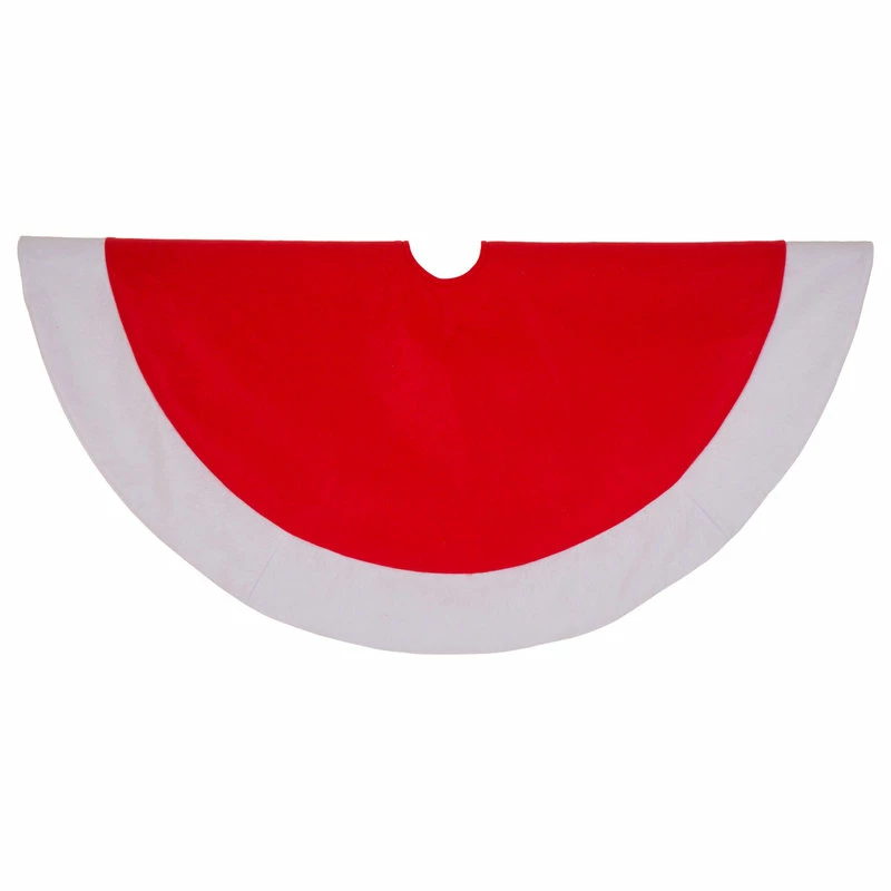 Hot Sale ๐ Glitzhome 48"D Red And White Felt ๐ Christmas Tree ๐ Skirt โจ 2 Hot Sale ๐ Glitzhome 48"D Red And White Felt ๐ Christmas Tree ๐ Skirt โจ - Image 2