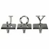 Promo 🔥 Northlight Seasonal 3-Piece Shiny Silver Beveled JOY 🔔 Christmas Stocking Holders 5" 😀