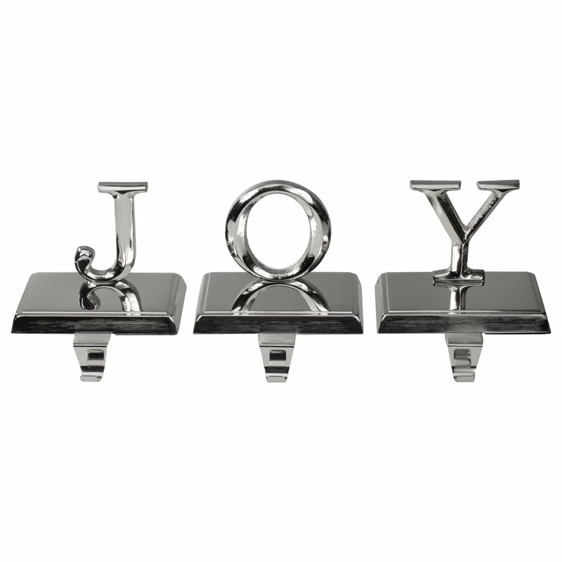 Promo ๐ฅ Northlight Seasonal 3-Piece Shiny Silver Beveled JOY ๐ Christmas Stocking Holders 5" ๐ 1 Promo ๐ฅ Northlight Seasonal 3-Piece Shiny Silver Beveled JOY ๐ Christmas Stocking Holders 5" ๐