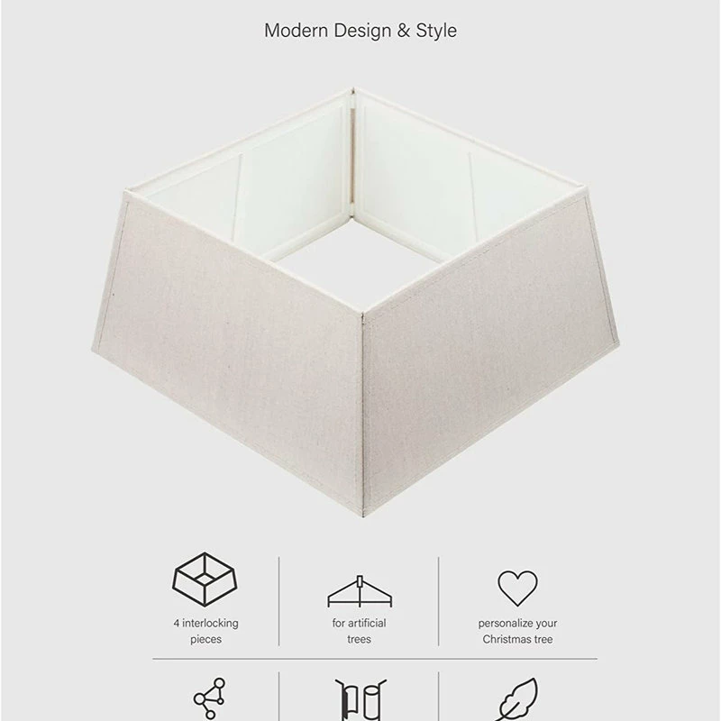 Best Sale ๐ Tree Nest Decorations Contemporary Canvas Tree ๐ Skirt, Large, Red ๐ 4 Best Sale ๐ Tree Nest Decorations Contemporary Canvas Tree ๐ Skirt, Large, Red ๐ - Image 4