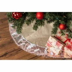 Best reviews of ⭐ Design Imports DII 48" Modern Fabric Holiday Tree 👗 Skirt With Sequin Border In Tan/Champagne 🧨 -christmas decorations Sales 6671456e008e2ea6 1165 w800 h800 b0 p0
