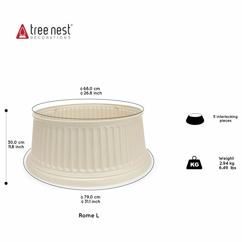 New ๐คฉ Tree Nest Rome Extra-Large ๐ Christmas Tree Stand, Ivory ๐ฅ 2 New ๐คฉ Tree Nest Rome Extra-Large ๐ Christmas Tree Stand, Ivory ๐ฅ - Image 2