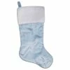 Hot Sale 😀 Northlight Seasonal 20.5" Blue And White Sheer Organza 🎅 Christmas Stocking With Faux Fur Cuff 🔔