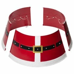 Coupon 🎉 Glitzhome Red Metal Santa Belt Tree Collar With Light String, 26"D 🎉 -christmas decorations Sales 696146d800ffc7c4 0265 w800 h800 b1 p0