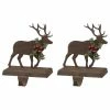 Buy 🎁 Glitzhome 6.5" Wooden/Metal Reindeer Stocking Holder, Set Of 2 💯